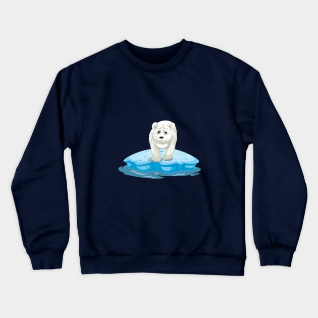 Cute Polar Bear Crewneck Sweatshirt by Art By Bear